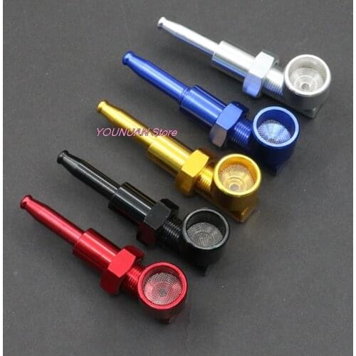 Mini Metal Filter Tobacco Smoking Pipe Pocket Herb Pipes Screw Creative Gifts