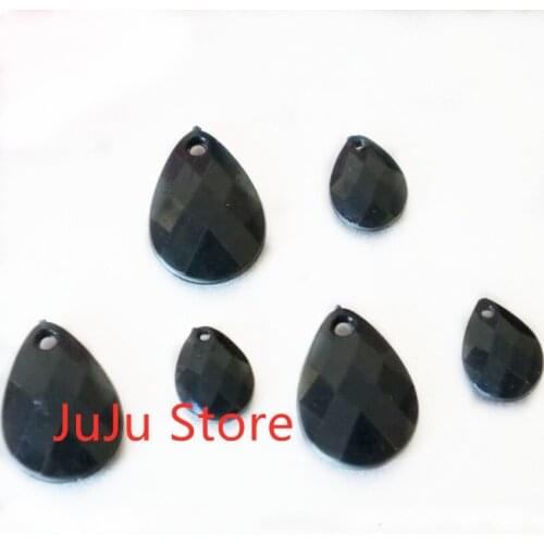 Fashion black/white clear acrylic flat tear-drop loose diy bead jewelry findings For Handmade 18x13mm/9x11mm/10x12mm y1050