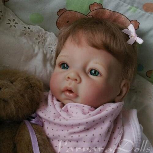 Bebe Reborn Doll Kits for 22inches Soft silicone Reborn Baby Dolls Accessories DIY toy doll parts unpainted blank doll kit