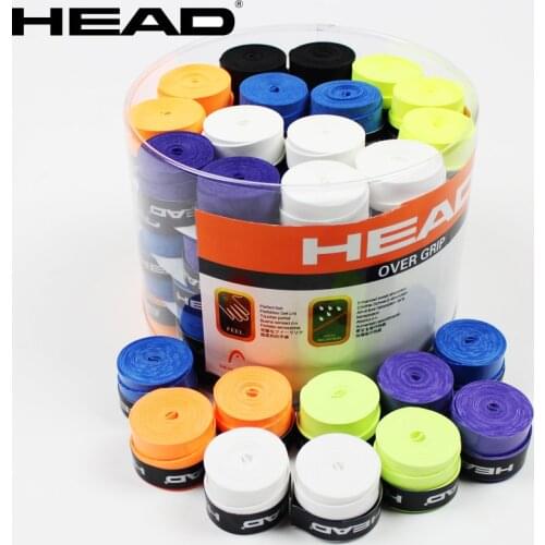 HEAD Original 60pcs Tennis Rackets Overgrip Muti-color Sweatband Absorbed Wrap Tap PU Badminton Tenis Racquet Grip Damper Sticky