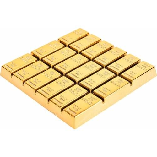 Table Drinks Coaster Wholesale Home Family Supplies 1Pc Simulation Gold Brick Cup Mat Coffee Drink Placemat Tableware