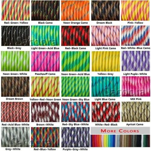 1pcs 550 Paracord Parachute Cord Lanyard Mil Spec Type III 7 Strand Core 100 FT 28 Colors For Climbing Camping / Bracelet