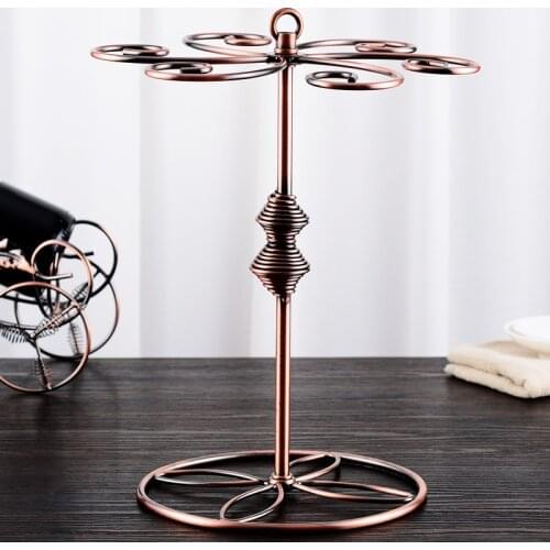 Wine glass holder upside down goblet holder home desktop wine glass holder free perforated shelf creative European