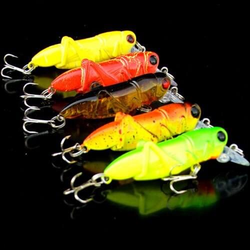 Retail 2017 New Style locust Fishing Lure Minnow Artificial Insect Baits 3.5g/5.5cm Peche Carpe Accessoires Hard Baits 5PCS