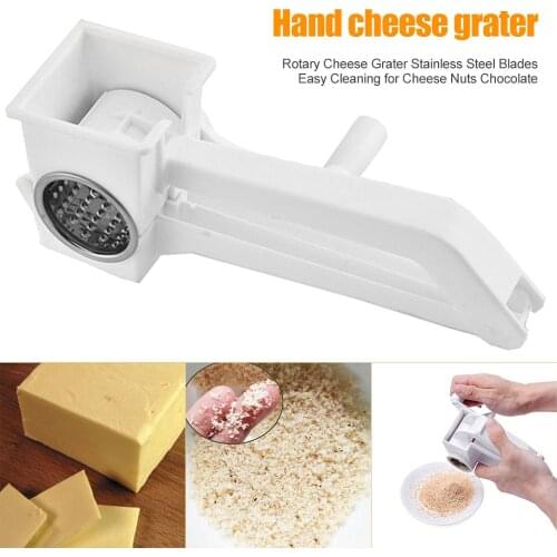 Rotary Cheese Grater Stainless Steel Blades Easy Cleaning for Cheese Nuts Chocolate Best Price