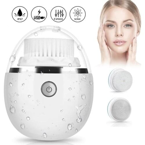 Ultrasonic Vibration Cleansing Brush Pore Cleaner Electric Cleansing Brush Exfoliating Rechargeable Cleansing Instrument