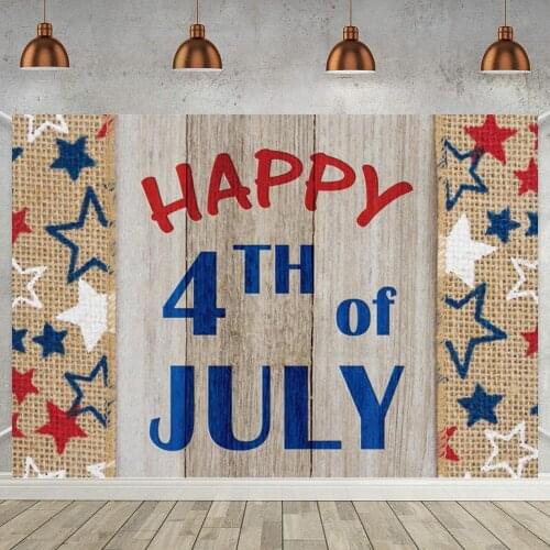 Happy 4th Of July Wood Board Photography Backdrops Newborn Baby Shower Independence Day Holiday Cheers Photo Backgrounds Vinyl