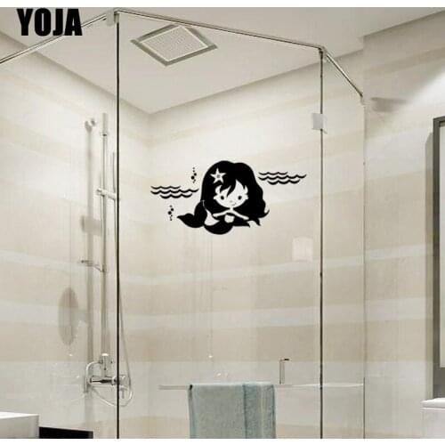 YOJA 10x21.1CM Childrens Room Decoration Cute Mermaid Wall Sticker Bathroom Decal G2-0232