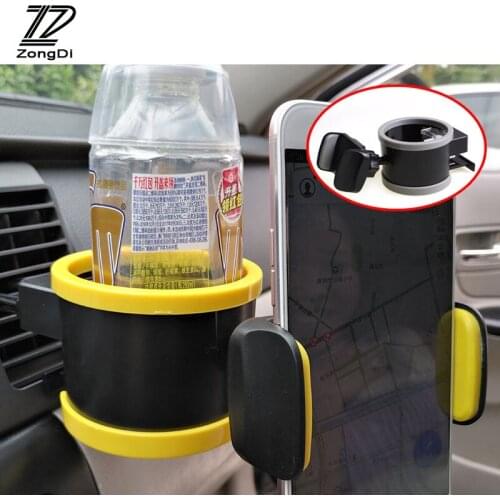ZD Car Multifunctional Mobile Phones Stand Air outlet water cup holder for Honda civic Citroen c4 Toyota Peugeot 307 accessories