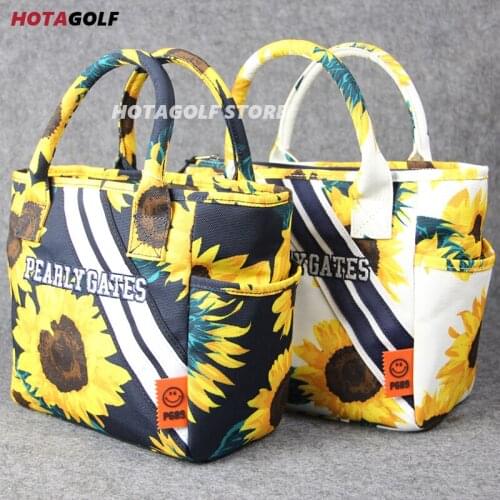 Womens Sunflower print Golf Small Bag Outdoor Sports Travel Handbag PG 89 Hand Bag fashion Clothing bag
