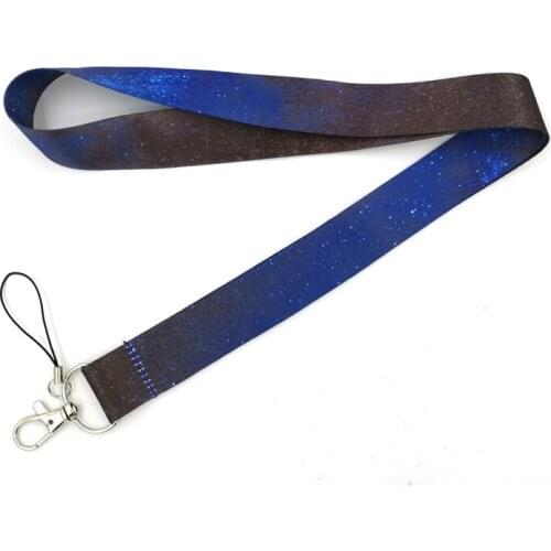 Starry Mobile Phone Rope Keychain Lanyard For Key ID Card USB Badge Holder Neck Straps Bracket Lanyards Webbing Ribbon
