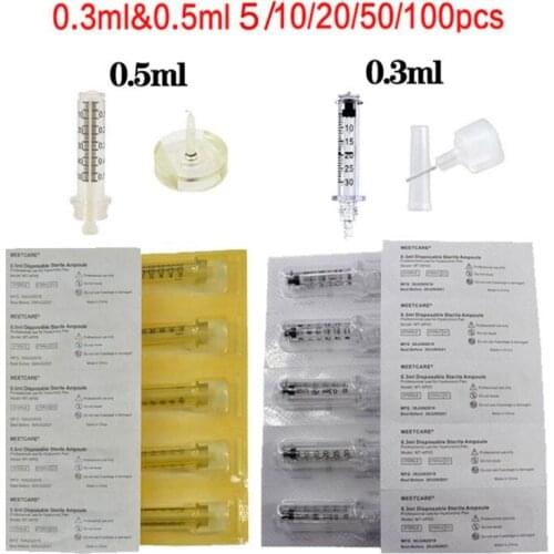 0.3ml&0.5ml Disposable Sterile Ampoule Head for Hyaluron Pen Atomizer Hyaluronic Acid Pen Anti Wrinkle Lip Lifting Skin Care