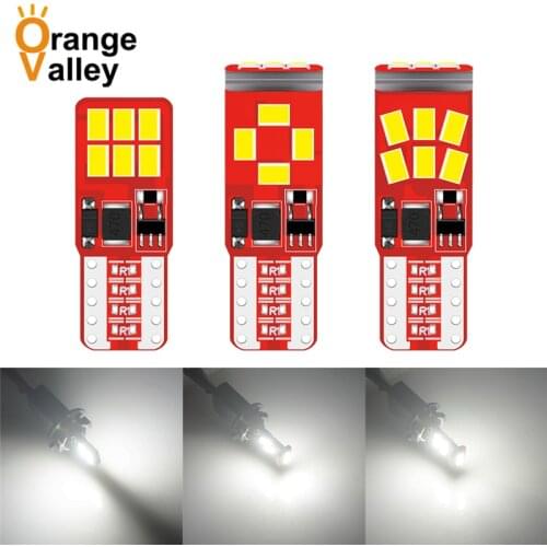 100PCS Car LED T10 Led Canbus W5W Led Bulbs 168 194 11smd 12smd 15 SMD 3020 LED Dome Reading Lamp Interior Lights Auto DC 12-24v