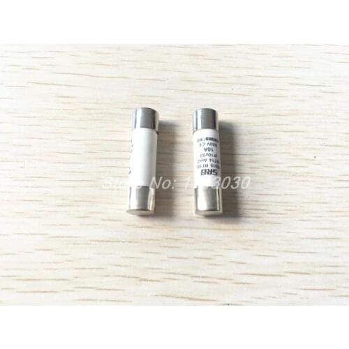 20 Pcs 500V 10A 10x38mm Cylindrical Ceramic Tube Fuses Link R015 RT14 RT18