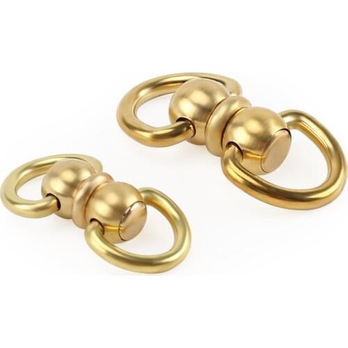 3pcs/lot Vintage Brass Double Rotation Key Ring Outdoor Small Tool EDC Buckle