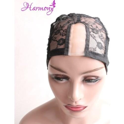 5pcs/lot U Part Wig Caps With Lace Net For Making Wigs With Adjustable Straps Glueless Wig Caps For Making Wigs