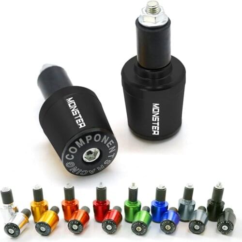 For Ducati MONSTER 695 696 796 620 400 600/M600 Monster 620/M620 7/8" Motorcycle Handlebar Grips Handle Bar Grip End Cap Plugs