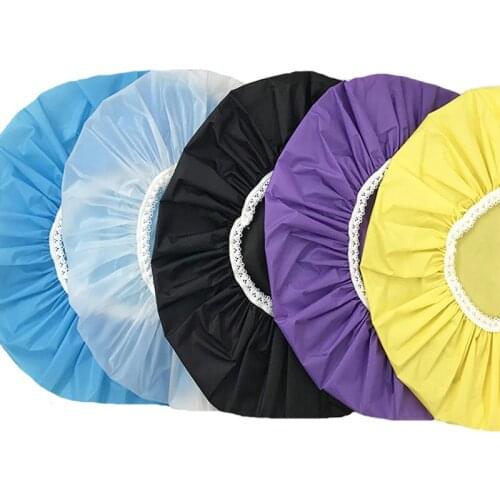 Home Waterproof Shower Cap Swimming Hats Hotel Elastic Shower Cap Hair Cover