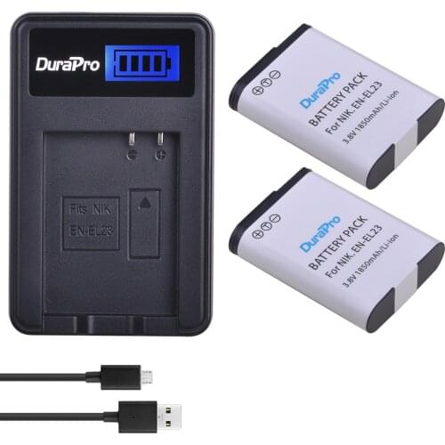 EN-EL23 Battery +LCD USB Charger with Type C port For Nikon COOLPIX B700 P900s P900 P610s P610 P600 S810c Camera