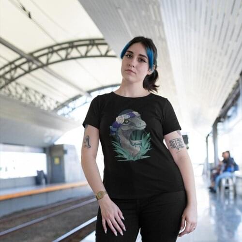 Jurassic World T-Shirt Clever Girl Blue T Shirt Street Wear Gray Women tshirt XL Funny 100 Cotton O Neck Ladies Tee Shirt