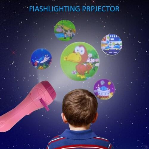 Projector Toy Flashlight Sleep Bedding Story Early Developing Toy Animal Slide For Infants Children Kids Parameters: Name: Fla