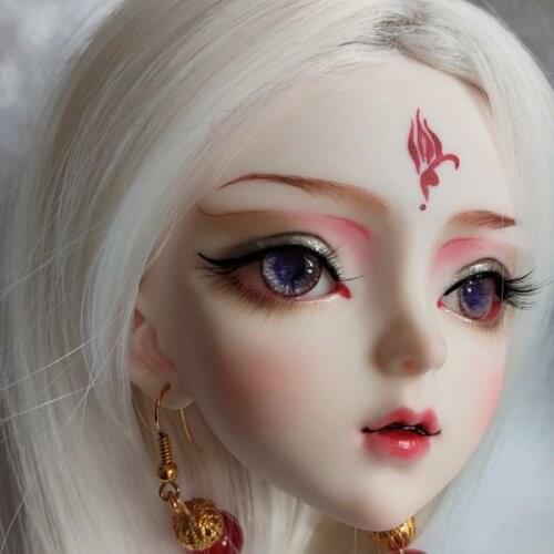 Exquisite Hand Painted BJD Doll Face Makeup Head for 1/3 60cm BJD Dolls DIY Manual Change Makeup BJD Dolls Head Doll Accessories
