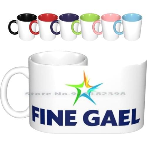 Fine Gael Logo Ceramic Mugs Coffee Cups Milk Tea Mug Ireland Eirie Fianna Fáil Sinn Féin Fine Gael Logo Emblem Ireland