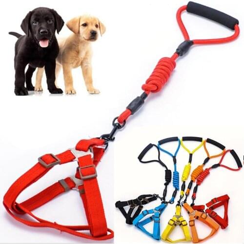 For Dog 48cm-75cm 2019 New Soft Breathable Air Nylon Mesh Puppy Dog Pet Cat Harness and Leash Set Outside Tool 10285E