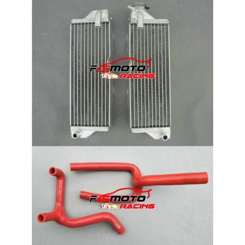 RED Aluminum Radiator + Hose For Husqvarna CR125 WR125 CR/WR 125 2009 2010 2011 09 10 11