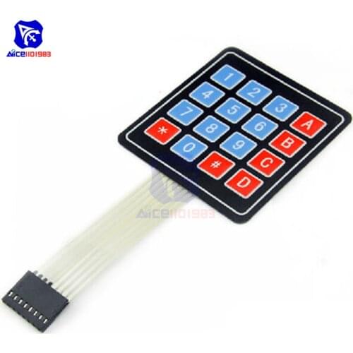 Diymore 4x4 Matrix Array/Matrix Keyboard 16 Key Membrane Switch Keypad for Arduino 4X4 Matrix Keyboard DC 35V 100mA 1W