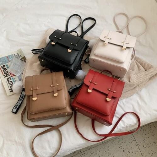 Fashion Women Backpack Pu Leather Travel Backpacks College Students School Bags 2021