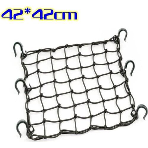 Motorcycle Luggage Net Bike 6 Hooks Hold Down Fuel Tank Luggage Mesh Web Bungee Black Motorcycle Bike 6 Hooks Tank Car-styling