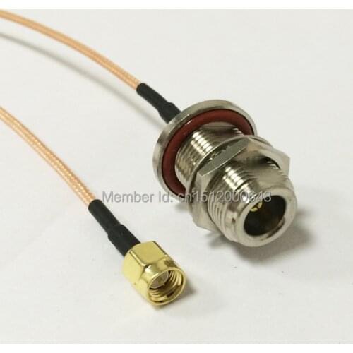 New SMA Male Plug Switch N Female bulkhead Convertor RG316 Cable 15CM 6" Adapter for wifi antenna aerial
