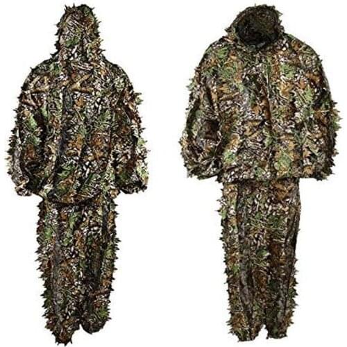 Hunting Clothes New Maple Leaf 3D Bionic Ghillie Suits Sniper Pants Airsoft and Clothes Jacket Camouflage Birdwatch Z9A3