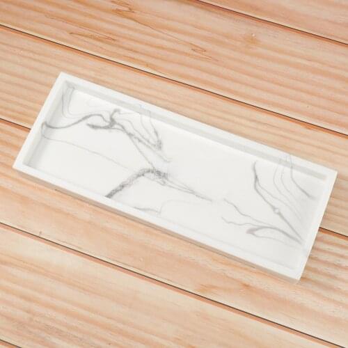 Marble Pattern Storage Trays Bathroom Stand Trays Toilet Tank Storage Tray for Home Hotel