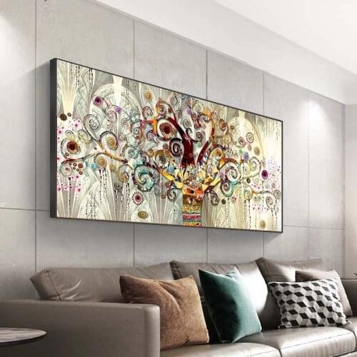 Posters and Prints Gustav Klimt Tree of Life Classical Art Painting Print on Canva Art Klimt Famou Art Picture Home Decor Cuadro