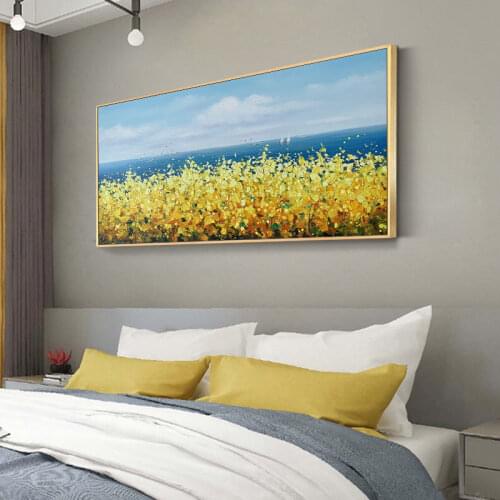 Hand Painted Abstract Thick Flower Oil Painting Cuadros Grandes Decoracion Salon Picture Handmde Large Wall Art Canvas Painting