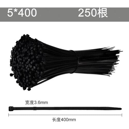 5X400 self locking tie width 3.6mm cable wires manage tie self-lock tie cords manage strip tie ,250pcs/lot