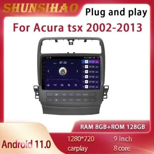 Ouchuangbo Android 10 For Acura TSX 2002-2013 CarPlay Car Radio Multimedia Video Player GPS Navigation tape recorder 6+128G
