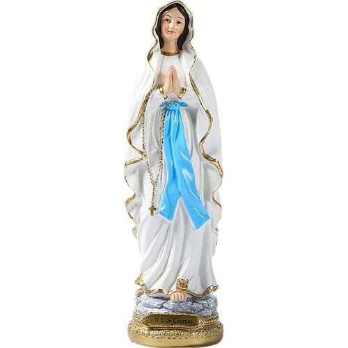 Virgin Mary Statue Garden Art Sculpture Figurine Religious Desktop Decoration Display Decors Yard Lawn Ornament Christmas Gift
