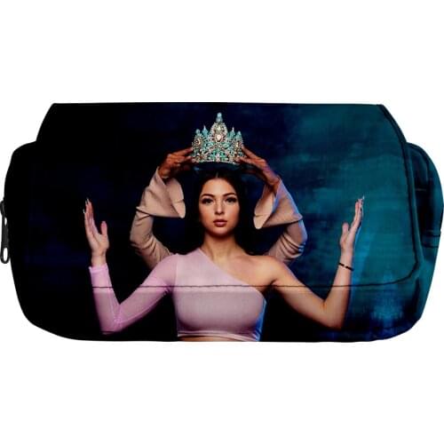 Eva Queen Merch School large clutch bag, suitable for girls, boys, teenagers, cute double Kawaii bag, college