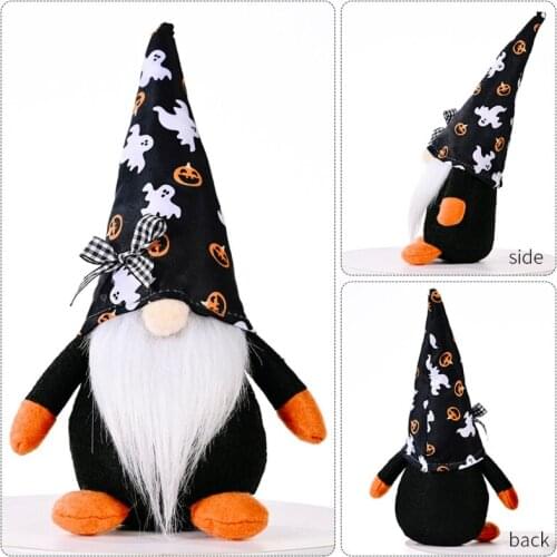 Halloween Gnome Wizard Pumpkin Tomte Nisse Swedish Elf Dwarf Home Farmhouse Kitchen Decor Shelf Tiered Tray Decorations