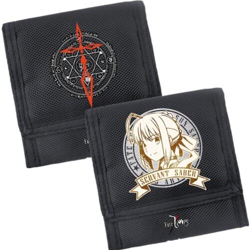 Anime Fate Zero Stay Nigh Saber Archer Cosplay Women Short Wallet 900D Nylon Small Coin Purse Passport Card Holder Carteira