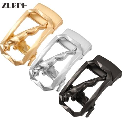 ZLRPH Fashion Luxury Glod Alloy Automatic Belt Buckles for Mens LeatherWaist Belts for Men Pants Buckles 3.5cm Accessories