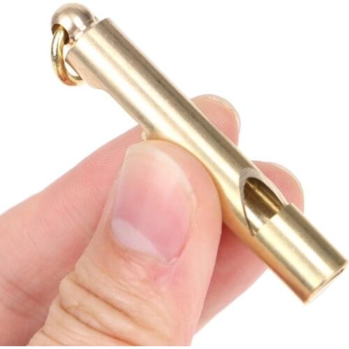 1Pc Brass beer bottle opener whistle multifunction keychain pendant outdoor survival whistle