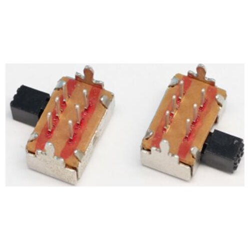 10PCS SK-22D02G5 2 Position 2P2T PCB Panel Angle Horizontal Slide Power Toggle Switch