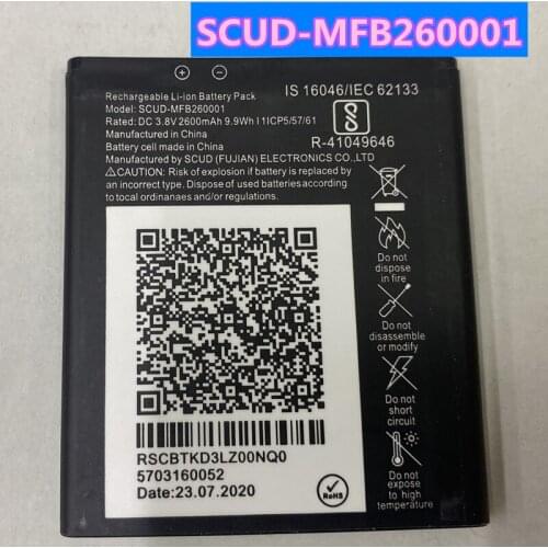100% Original 2600mAh SCUD-MFB260001 For Jio JMR541 4G LTE High Quality Battery