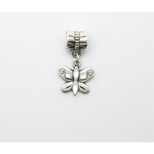 25pcs Butterfly Charms Classic Pendant Fit Bracelets Necklace DIY Metal Jewelry Making