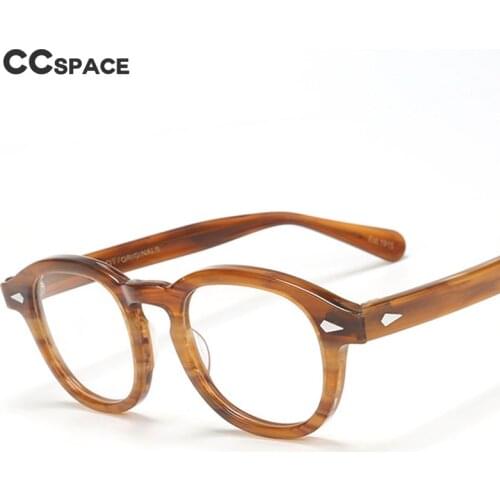 46890 Round Retro Acetate Optical Glasses Frames Rivet Men Women Fashion Computer Eyeglasses