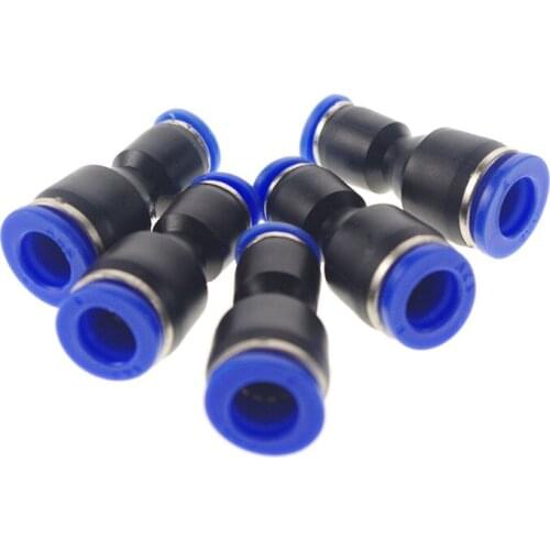 5pcs 16mm to 12mm Pneumatic Reducer Push In Fitting Straight Connector Air Tube PG16-12